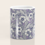 acanthus navy blue violet Coffee Mug Gallery Image 4