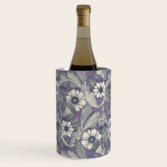 acanthus navy blue violet Wine Chiller Gallery Image 2