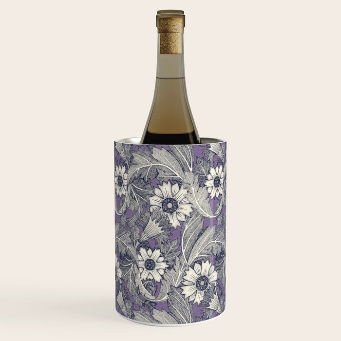 acanthus navy blue violet Wine Chiller Gallery Image 1