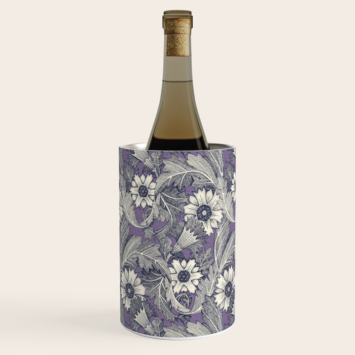 acanthus navy blue violet Wine Chiller Gallery Image 3