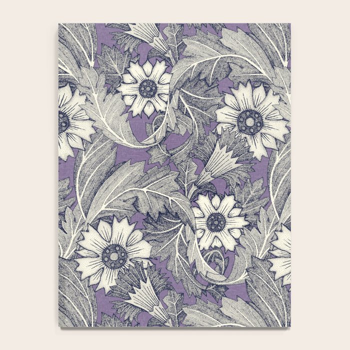 acanthus navy blue violet Notebook Gallery Image 4