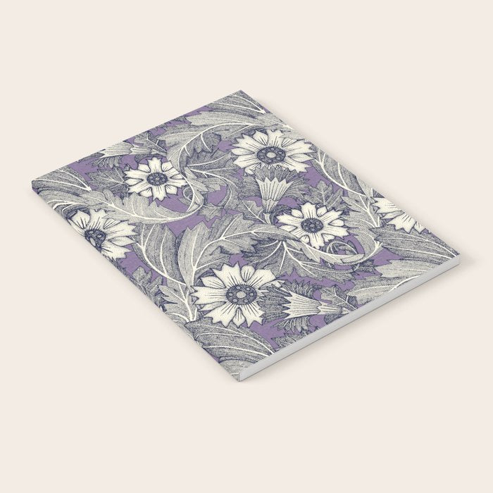 acanthus navy blue violet Notebook Gallery Image 2