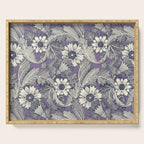 acanthus navy blue violet Serving Tray Gallery Image 1