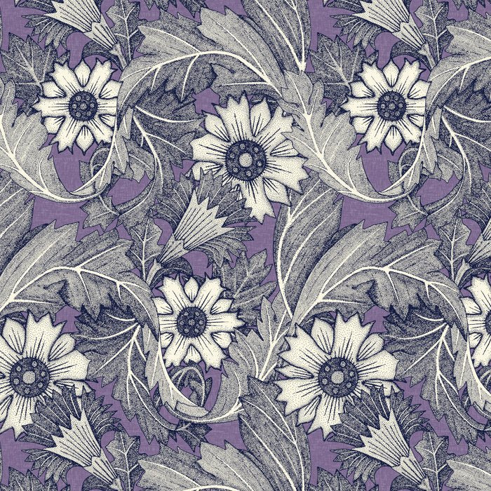 acanthus navy blue violet Coffee Mug Gallery Image 2