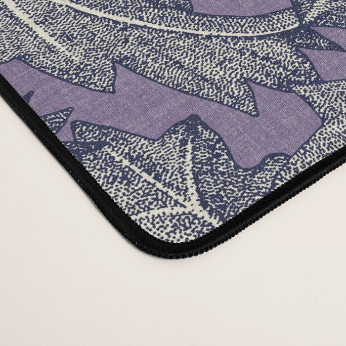 acanthus navy blue violet Desk Mat Gallery Image 4