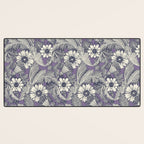 acanthus navy blue violet Desk Mat Gallery Image 3