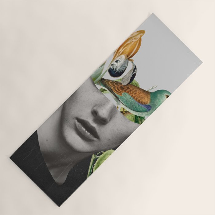 collage art / bird 2 Yoga Mat Gallery Image 1