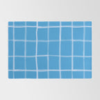 Abstract Tennis Net Pattern in Sky Blue Rug Gallery Image 2