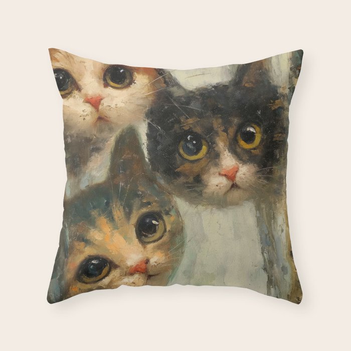 Peeping III Throw Pillow Gallery Image 6