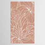 Floral, Butterfly Art, Line Drawing, Terracotta Tablecloth Gallery Image 2