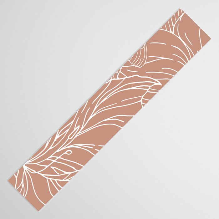 Floral, Butterfly Art, Line Drawing, Terracotta Table Runner Gallery Image 3