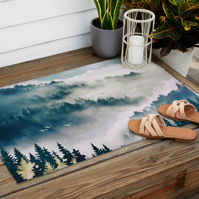 Misty Mountains Outdoor Rug Gallery Image 2