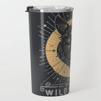 Wild & Free Wolf - Gold & Grey Travel Mug Gallery Image 3