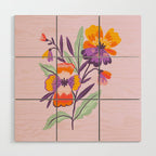 Pansies Wood Wall Art Gallery Image 1