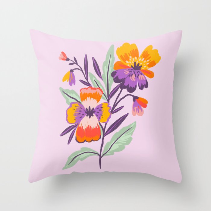 Pansies Throw Pillow Gallery Image 6