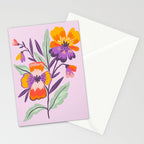 Pansies Stationery Card Gallery Image 2