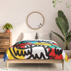 The Bauhaus Mondrian Graffiti Boy Art Comforter Gallery Image 3