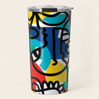 The Bauhaus Mondrian Graffiti Boy Art Travel Mug Gallery Image 1