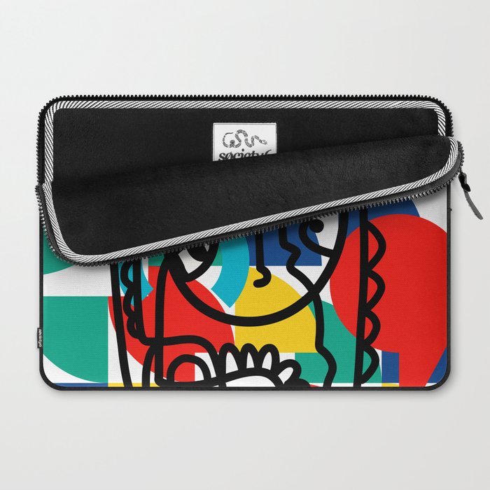 The Bauhaus Mondrian Graffiti Boy Art Laptop Sleeve Gallery Image 2