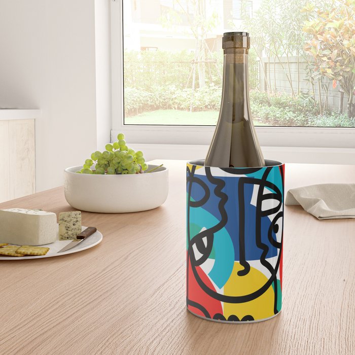 The Bauhaus Mondrian Graffiti Boy Art Wine Chiller Gallery Image 4