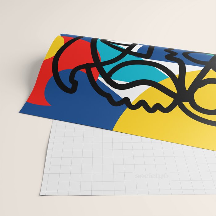 The Bauhaus Mondrian Graffiti Boy Art Wrapping Paper Gallery Image 2