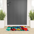 The Bauhaus Mondrian Graffiti Boy Art Welcome Mat Gallery Image 3