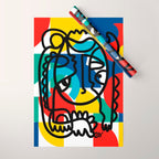 The Bauhaus Mondrian Graffiti Boy Art Wrapping Paper Gallery Image 1