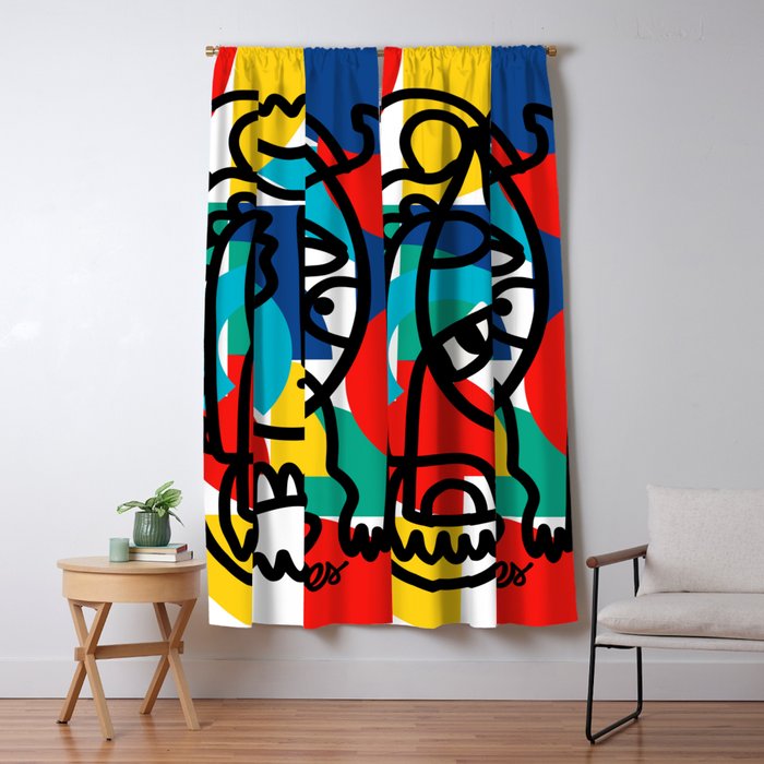 The Bauhaus Mondrian Graffiti Boy Art Window Curtain Gallery Image 5