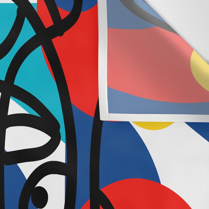 The Bauhaus Mondrian Graffiti Boy Art Wall Tapestry Gallery Image 3