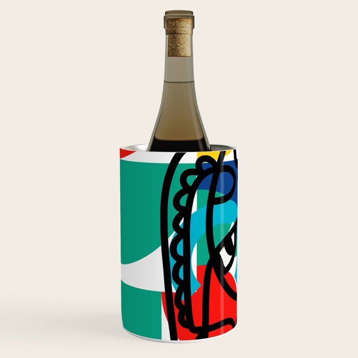 The Bauhaus Mondrian Graffiti Boy Art Wine Chiller Gallery Image 2