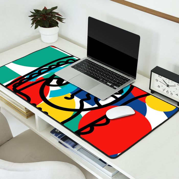 The Bauhaus Mondrian Graffiti Boy Art Desk Mat Gallery Image 2