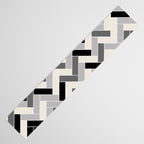 Black Gray Ivory Herringbone Pattern Pairs Valspar 2023 COTY Cozy White 3008-10C Table Runner Gallery Image 3