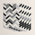 Black Gray Ivory Herringbone Pattern Pairs Valspar 2023 COTY Cozy White 3008-10C Wrapping Paper Gallery Image 3