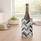 Black Gray Ivory Herringbone Pattern Pairs Valspar 2023 COTY Cozy White 3008-10C Wine Chiller Gallery Image 4