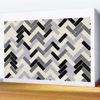 Black Gray Ivory Herringbone Pattern Pairs Valspar 2023 COTY Cozy White 3008-10C Wall Mural Gallery Image 2