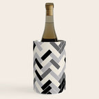 Black Gray Ivory Herringbone Pattern Pairs Valspar 2023 COTY Cozy White 3008-10C Wine Chiller Gallery Image 3
