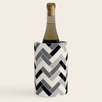 Black Gray Ivory Herringbone Pattern Pairs Valspar 2023 COTY Cozy White 3008-10C Wine Chiller Gallery Image 1