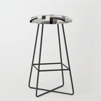 Black Gray Ivory Herringbone Pattern Pairs Valspar 2023 COTY Cozy White 3008-10C Stool Gallery Image 1