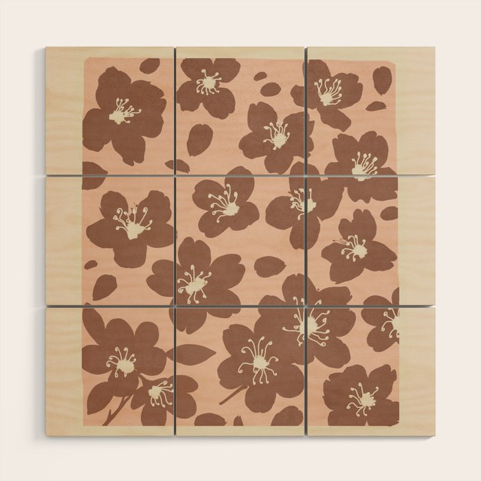 Mocha Blossoms Harmony Wood Wall Art Gallery Image 1
