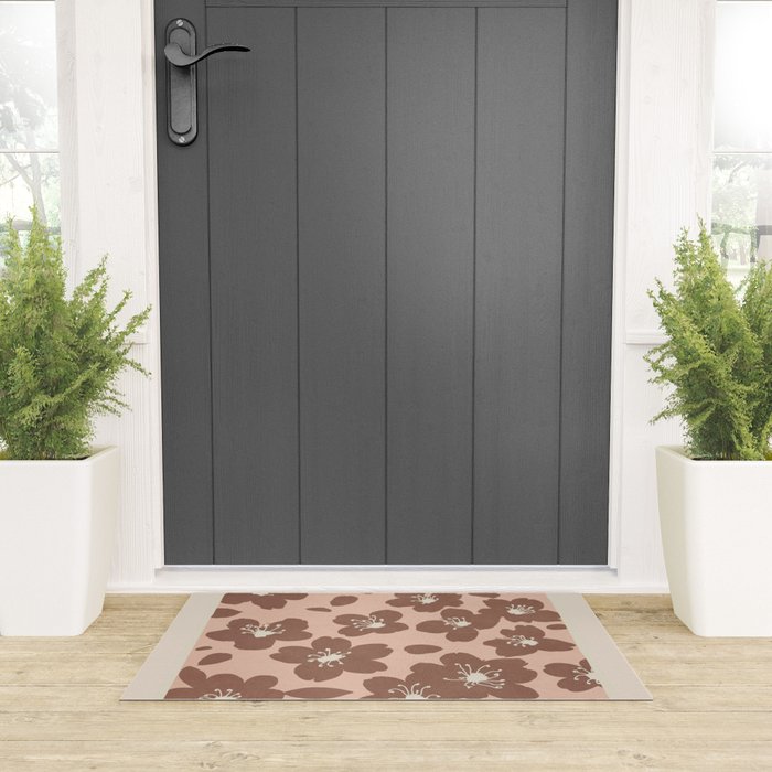 Mocha Blossoms Harmony Welcome Mat Gallery Image 3