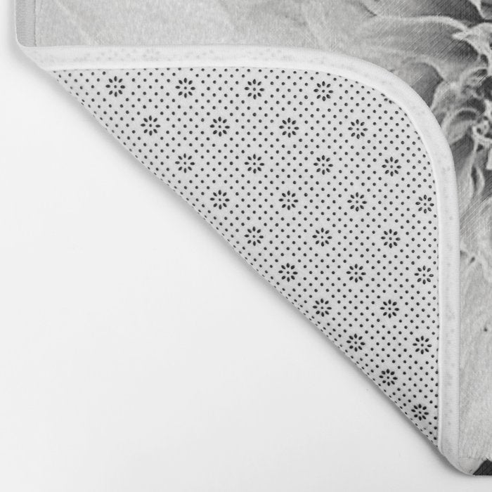 White flower ... Bath Mat Gallery Image 2