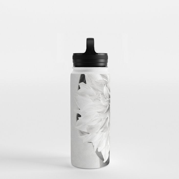 White flower ... Water Bottle Gallery Image 3