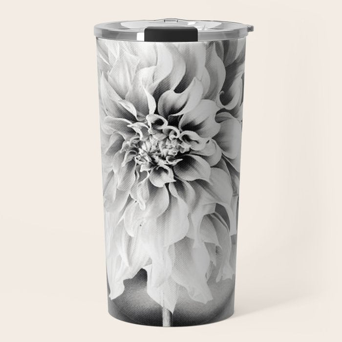 White flower ... Travel Mug Gallery Image 1