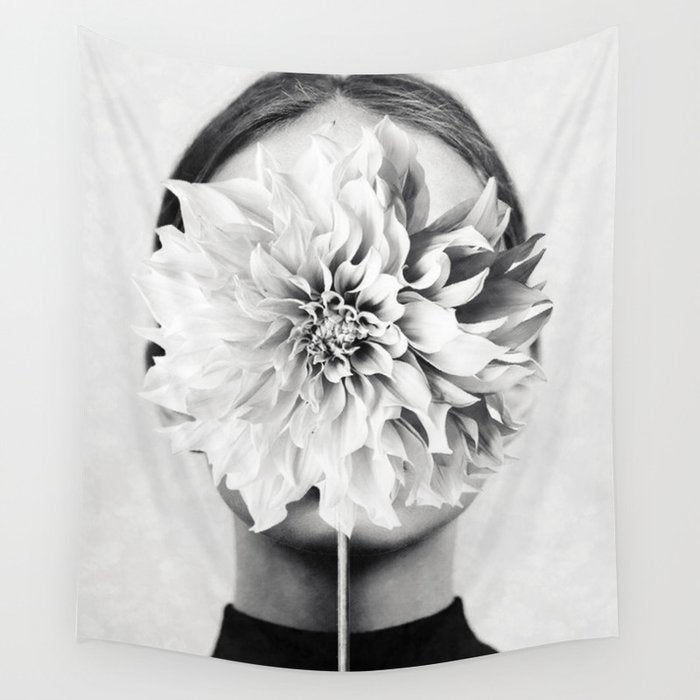 White flower ... Wall Tapestry Gallery Image 1