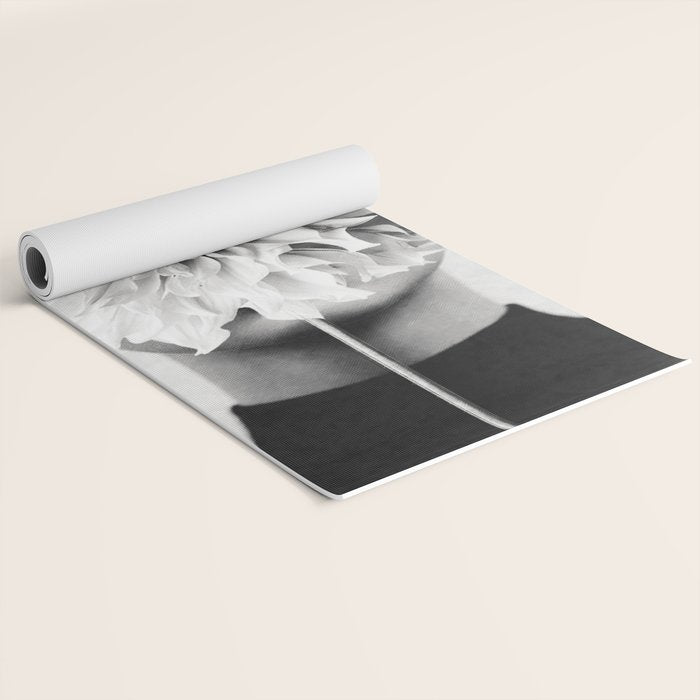 White flower ... Yoga Mat Gallery Image 2