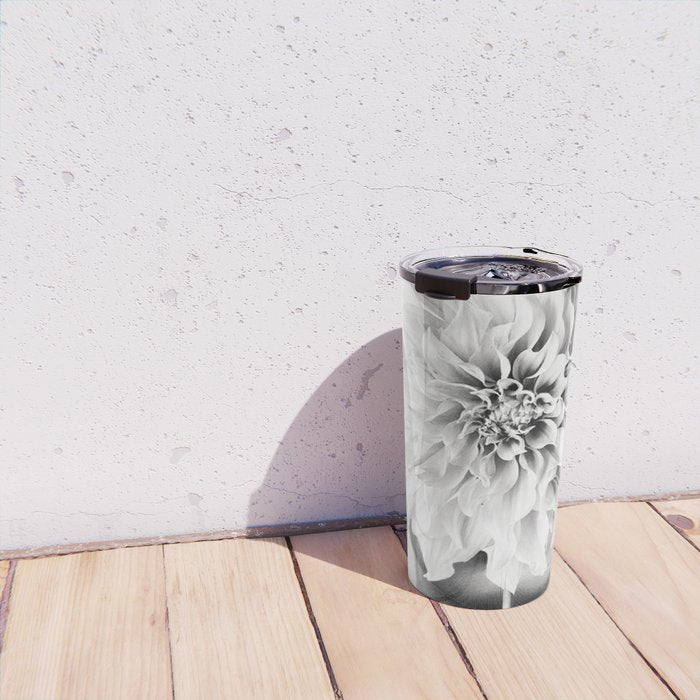 White flower ... Travel Mug Gallery Image 4