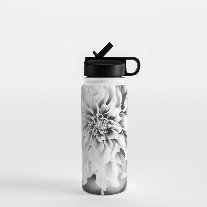 White flower ... Water Bottle Gallery Image 1