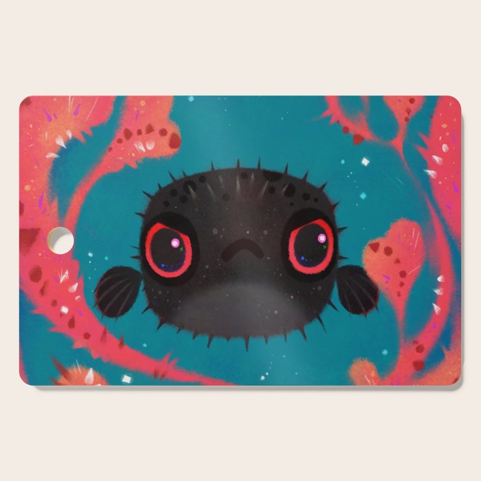 Angry puffer Cutting Board Gallery Image 1