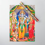 Lord Ram Devi Sita, Laxman Lord Hanuman Painting Wrapping Paper Gallery Image 1