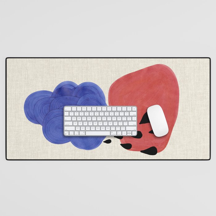 Blue Rain Clouds Desk Mat Gallery Image 1